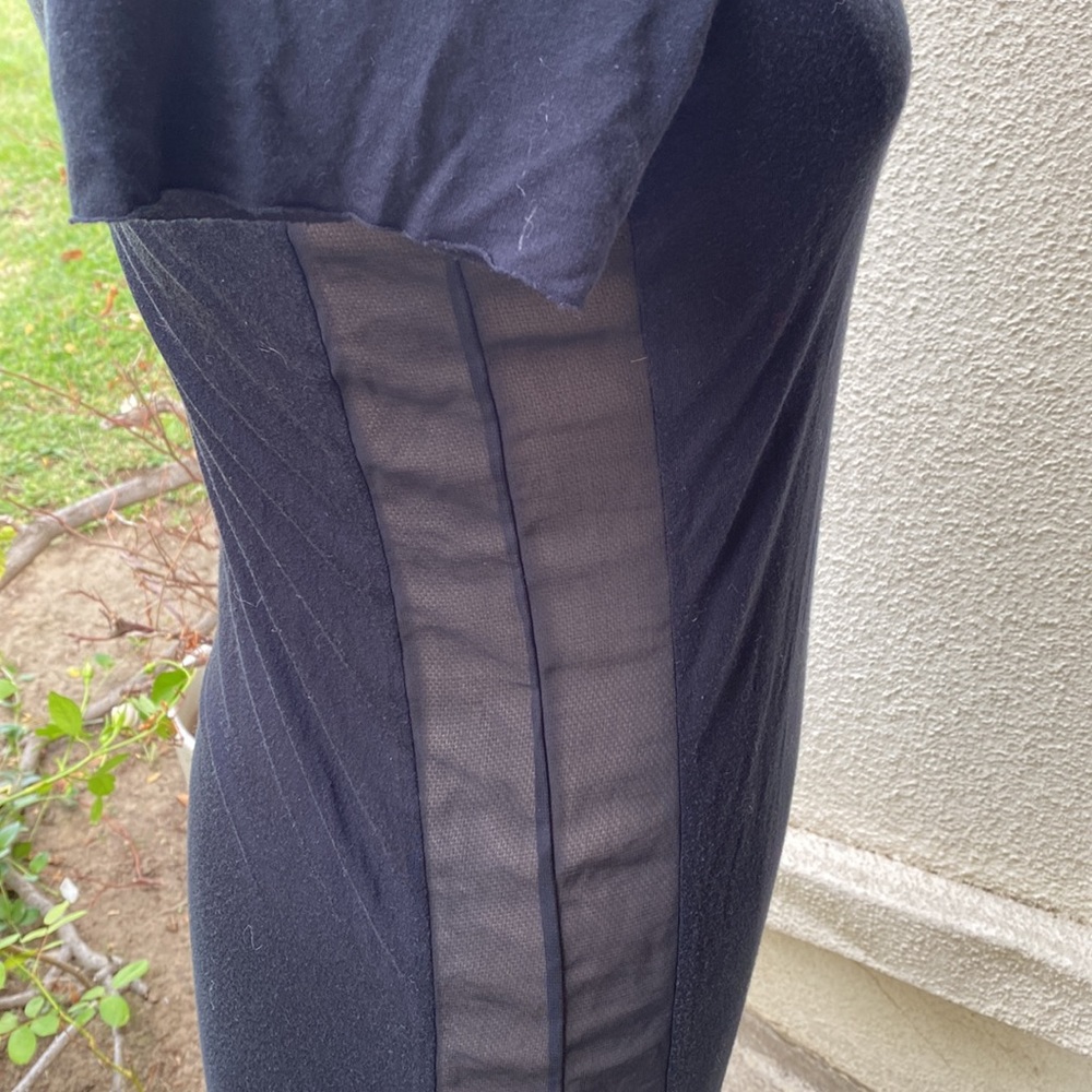 All Saints beautiful black t-shirt dress/coverup with sheer on sides & bottom. - Picture 5 of 10